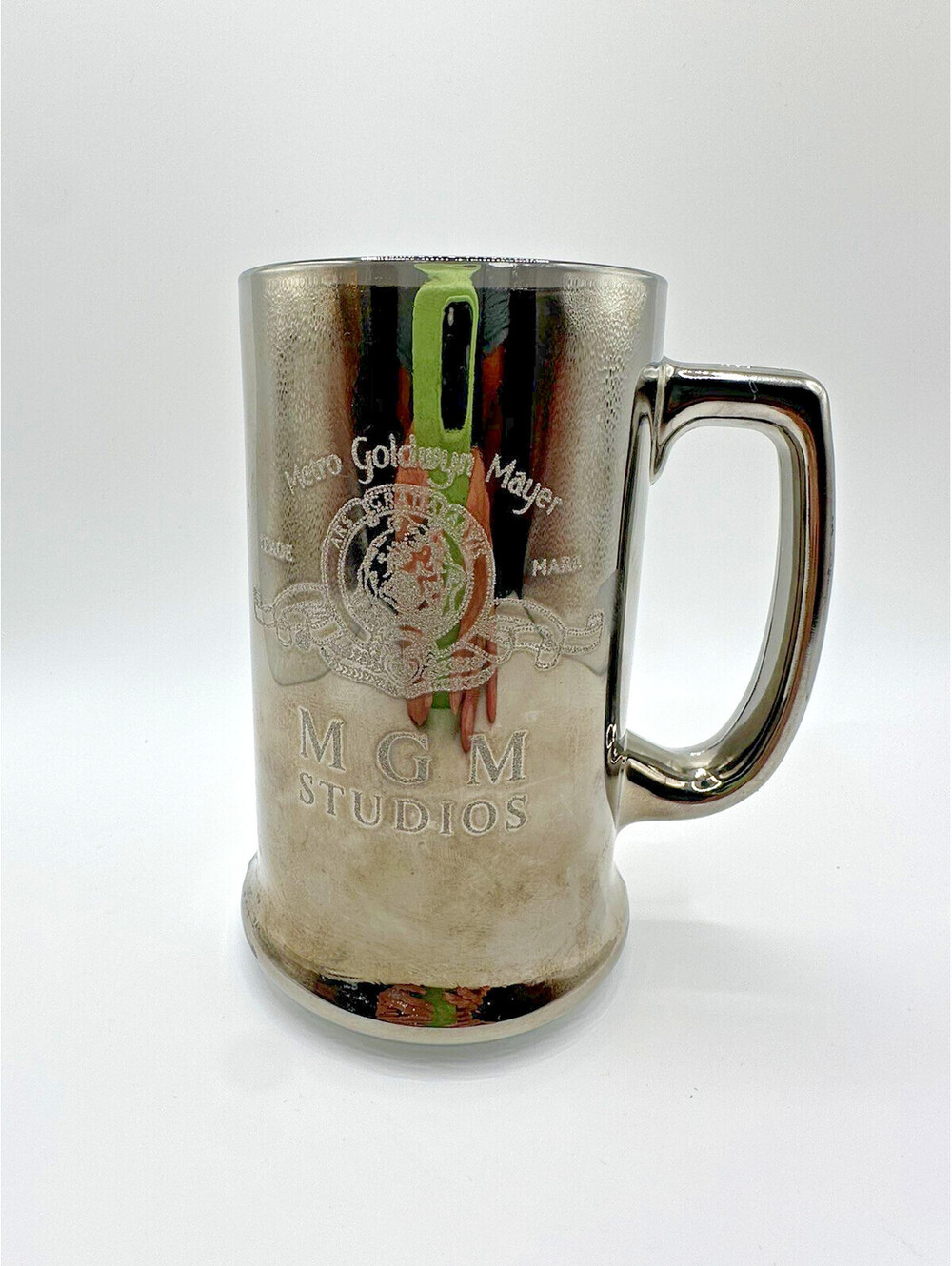 MGM Studios Collectors Glass Beer Mug Silver 9434 Vintage